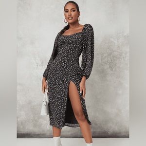 Missguided floral midi dress